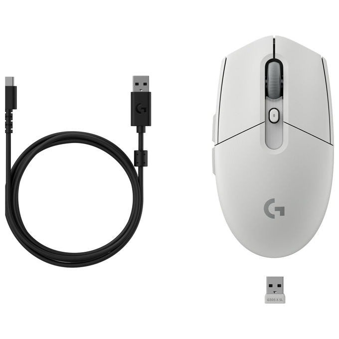 Logitech 910-007748 G305 X SUPERLIGHT Mouse da gioco Wireless 44000 DPI RGB LIGHTSYNC 6 tasti programmabili colore Bianco