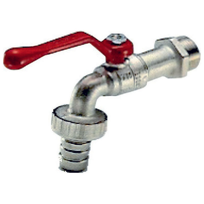 Rubinetto A Sfera Art. 2510 Portagomma Con Leva Alluminio Rossa