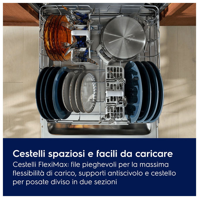 Electrolux 911 472 066 Serie 700 Lavastoviglie A scomparsa totale 13 coperti Classe B AirDry Tecnologia Inverter (60x55x81.5 cm) colore Nero