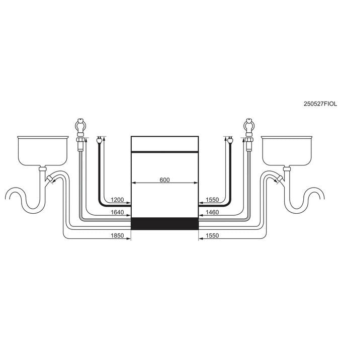 Electrolux 911 473 118 Serie 800 Lavastoviglie A scomparsa totale 14 coperti Classe B Wi-Fi AirDry (60x82x55 cm) colore Nero