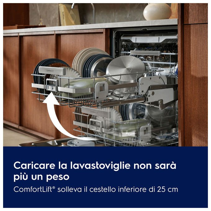 Electrolux 911 473 118 Serie 800 Lavastoviglie A scomparsa totale 14 coperti Classe B Wi-Fi AirDry (60x82x55 cm) colore Nero