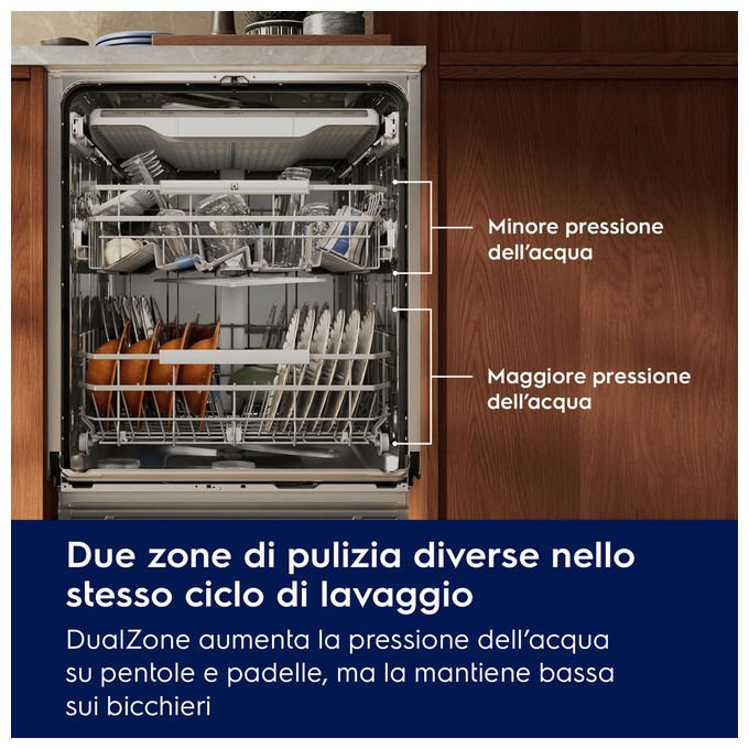 Electrolux 911 473 118 Serie 800 Lavastoviglie A scomparsa totale 14 coperti Classe B Wi-Fi AirDry (60x82x55 cm) colore Nero