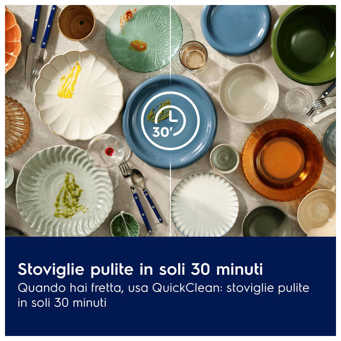Electrolux KL52E100S Serie 500 Lavastoviglie da incasso 13 coperti Classe E AirDry TimeSet (59.5x81.8x55 cm) colore Bianco