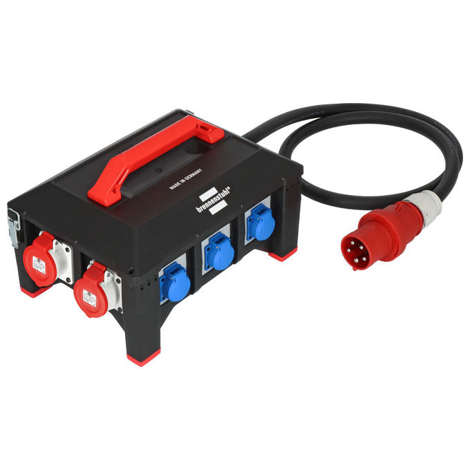 Brennenstuhl BSV5-63AFI Distribuitore di Energia Professionale 400 V 63 A IP44 3x CEE 6x Schuko 230V colore Nero