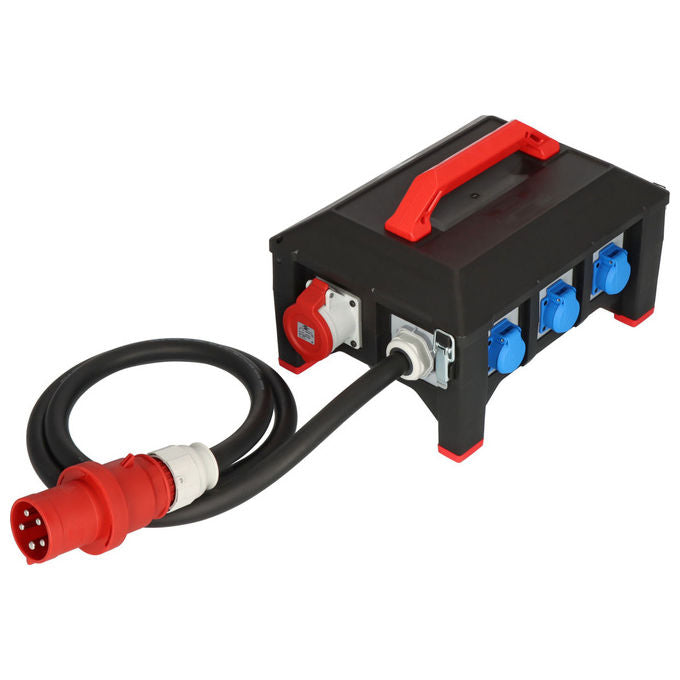 Brennenstuhl BSV5-63AFI Distribuitore di Energia Professionale 400 V 63 A IP44 3x CEE 6x Schuko 230V colore Nero
