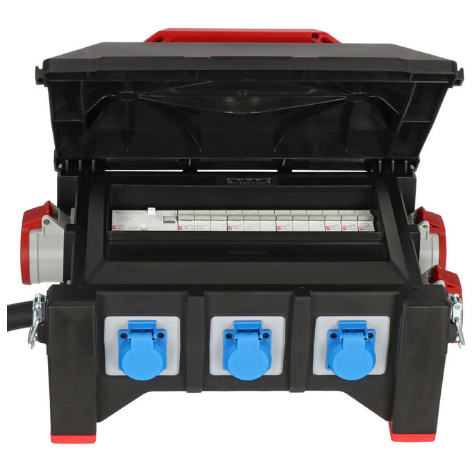 Brennenstuhl BSV5-63AFI Distribuitore di Energia Professionale 400 V 63 A IP44 3x CEE 6x Schuko 230V colore Nero