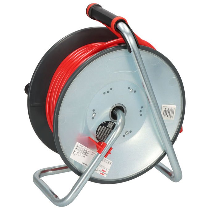 Brennenstuhl 9192330210 SteelCore Avvolgicavo Professionale 4 Prese IP44 33 m H07BQ-F 3G2.5 colore Rosso