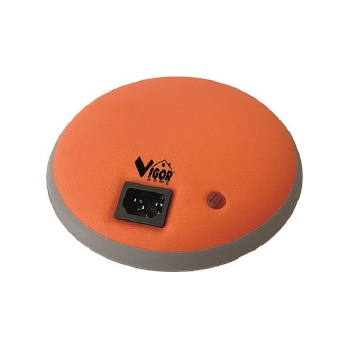 Vigor Dotty – Termoforo formato universale, riscaldamento rapido (circa 8 min), timer con spegnimento automatico, fodera in acciaio, lavabile, alimentazione elettrica, colore acciaio-orange