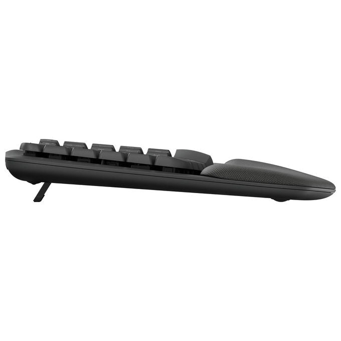 Logitech 920-012330 Wave Keys for Business Tastiera Wireless Ergonomica Supporto Polsi colore Grafite