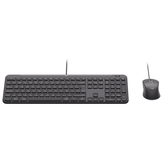 Logitech 920-013346 Wired Combo MK620 Kit Tastiera e Mouse Cablato USB Versione Italiana colore Nero
