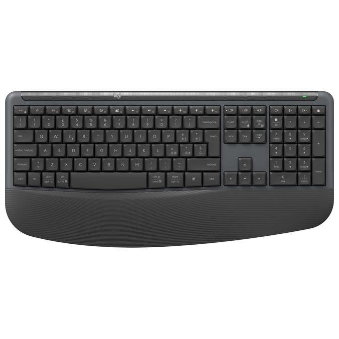 Logitech 920-014034 Signature Comfort Plus Combo MK880 Tastiera e Mouse Wireless con Poggiapolsi Integrato e Cuscinetto per Palmo Grafite