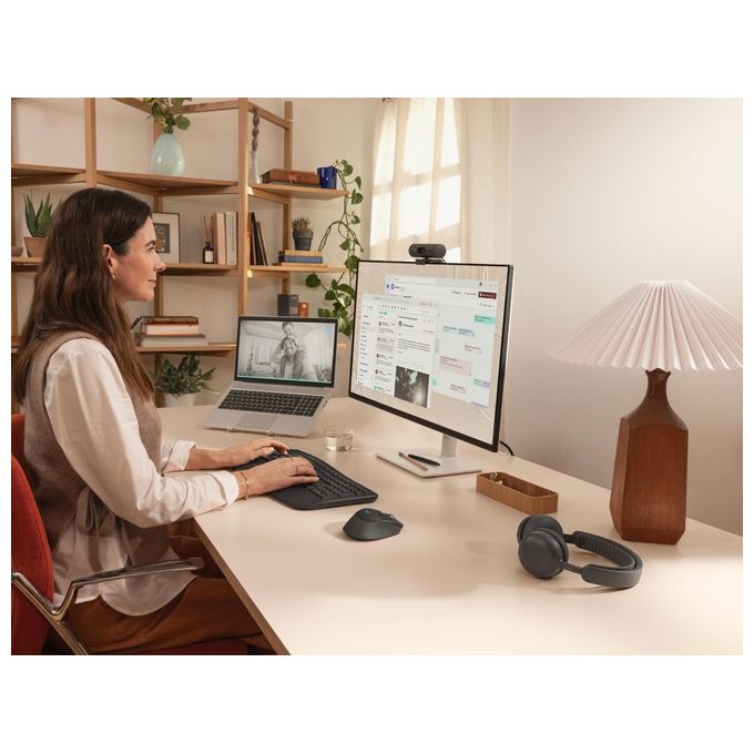 Logitech 920-014034 Signature Comfort Plus Combo MK880 Tastiera e Mouse Wireless con Poggiapolsi Integrato e Cuscinetto per Palmo Grafite