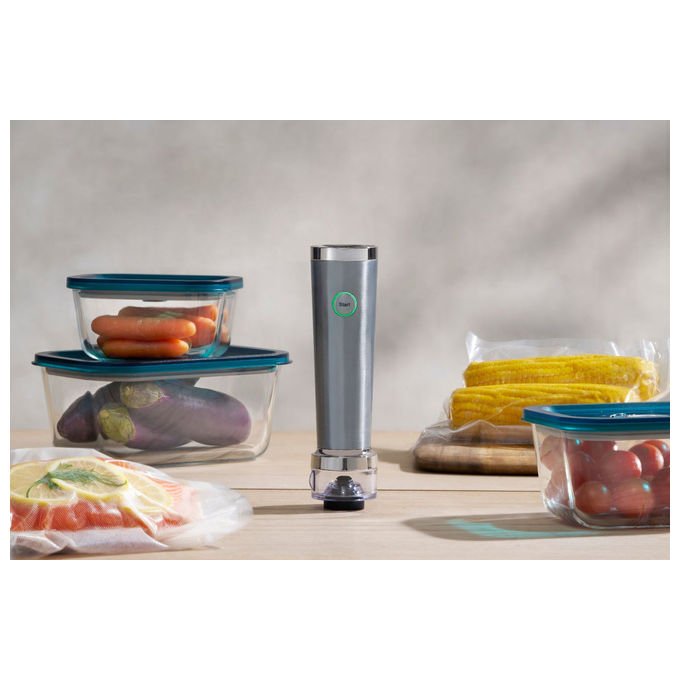 Solis 92206 Vac Stick Starter Set Macchina per Sottovuoto 0,66 mbar 13 W Acciaio Inox