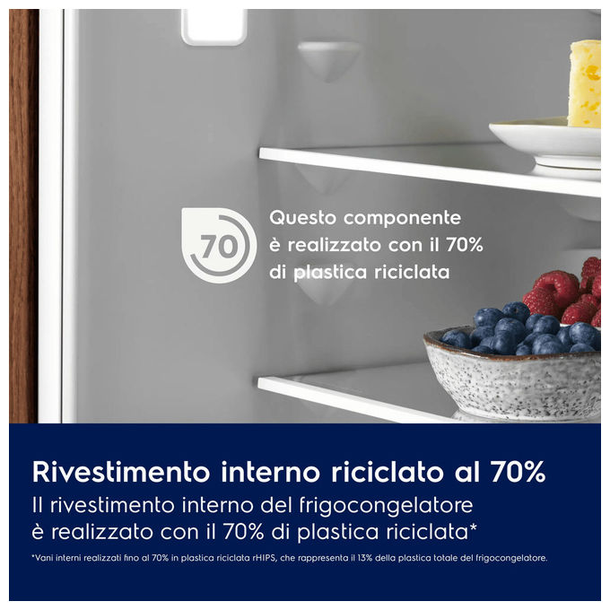 Electrolux 925555049 Serie 700 Frigorifero Combinato 249 L 177 cm Classe E 37 dB No Frost (54.6x54.9x177.2 cm) colore Bianco