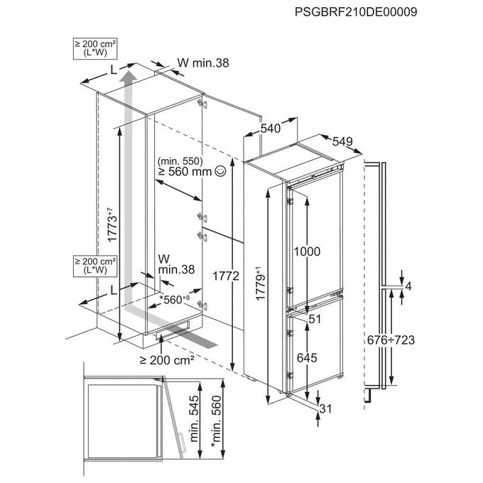 Electrolux 925505367 Serie 700 Frigorifero Combinato 257 L 177 cm Classe E 35 dB TwinTech Total No Frost colore