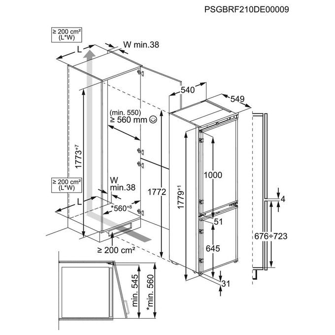 Electrolux 925505367 Serie 700 Frigorifero Combinato 257 L 177 cm Classe E 35 dB TwinTech Total No Frost colore