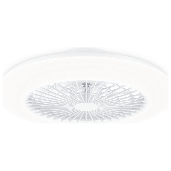 Philips 929003338101 Amigo Plafoniera con Ventilatore da Soffitto LED 25W 60W 6500 lm Telecomando 6 Velocita' colore Bianco