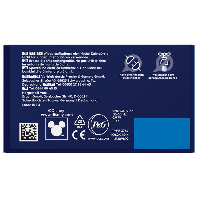 Oral-B IOKIDSTITCH6 Oral-B iO Kids Stitch Spazzolino elettrico rotante 3 modalita' Timer musicale 2 minuti Sensore pressione Autonomia 7 giorni colore Blu