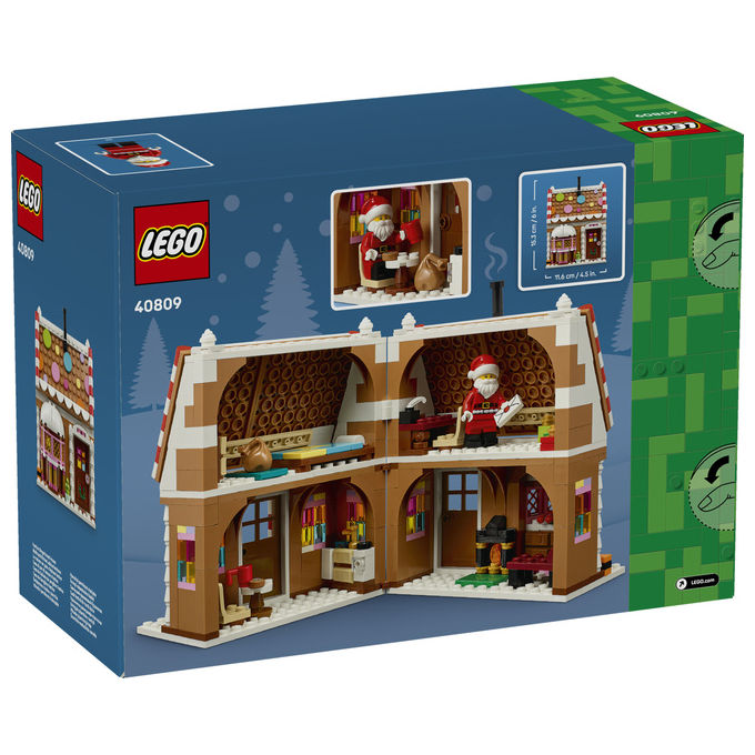 Lego 40809 Casa di Pan di Zenzero Festiva Set da Costruzione con Minifigure di Babbo Natale 498 pezzi colore Multicolore