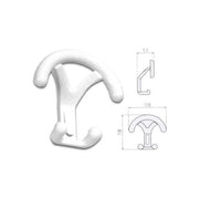 Ghidini Porta Abiti da Parete Nylon 120 x 53 x h. 118 mm Bianco Lucido Dumbo