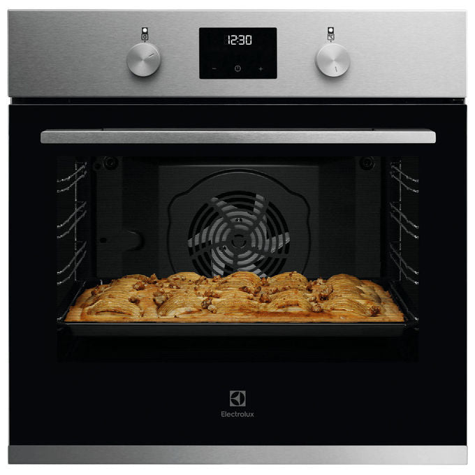 Electrolux 949 286 001 Serie 300 Forno da incasso Multifunzione 72 L Classe A+ Cottura ventilata Grill Scongelamento Pulizia AquaClean (59.4x59.4x56.8 cm) colore Acciaio inox