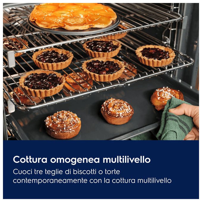 Electrolux 949289005 Serie 500 Forno da incasso Steam Bake 72 L Classe A+ Cottura a convezione Grill Cottura a vapore (59.4x56.9x59.4 cm) colore Acciaio inox