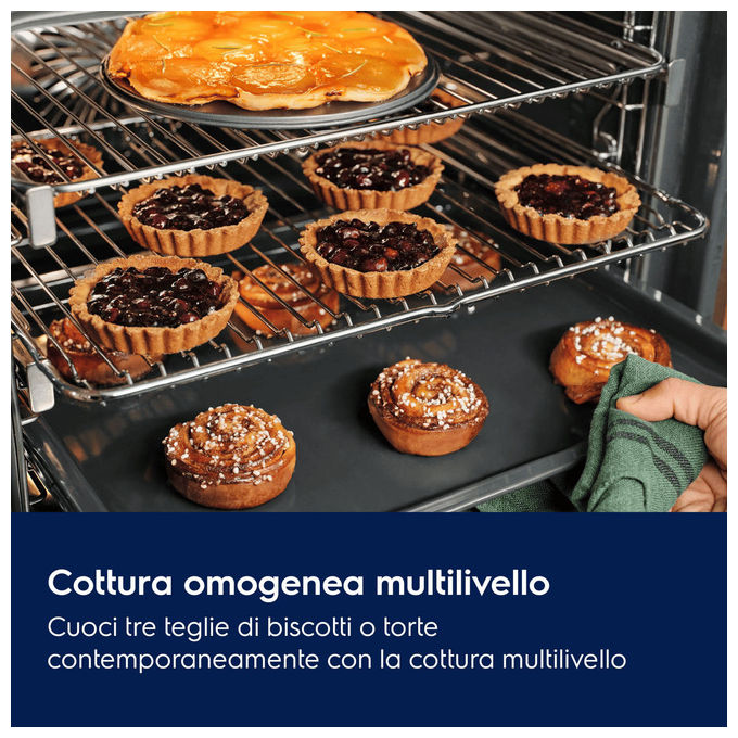 Electrolux 949 289 015 Serie 500 Forno da incasso Multifunzione 72 L Classe A+ SteamBake AquaClean (59.4x59.4x56.9 cm) colore Nero
