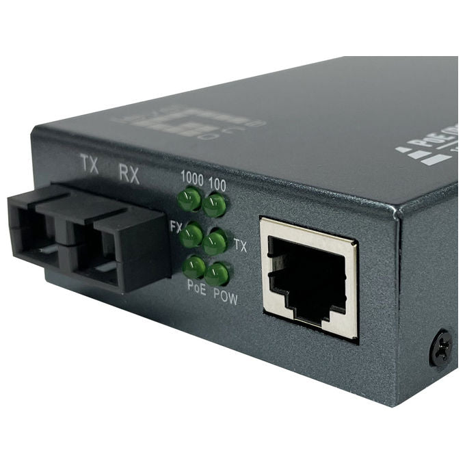 LevelOne GVT-2014 Convertitore Multimediale di Rete 1000 Mbit-s Single Mode 20 km SC PoE Grigio