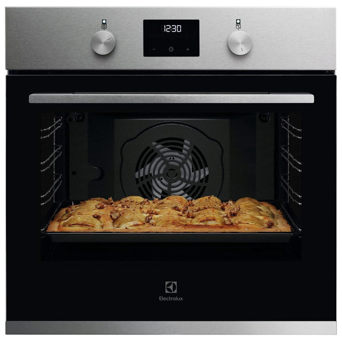 Electrolux 949 286 001 Serie 300 Forno da incasso Multifunzione 72 L Classe A+ Cottura ventilata Grill Scongelamento Pulizia AquaClean (59.4x59.4x56.8 cm) colore Acciaio inox