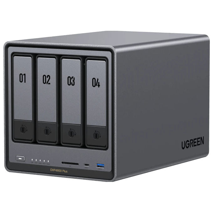 Ugreen 35261 NASync DXP4800 Plus NAS Desktop Intel Pentium Gold 8505 8 GB DDR5 6 alloggiamenti RAID supportato UGOS Pro colore Nero