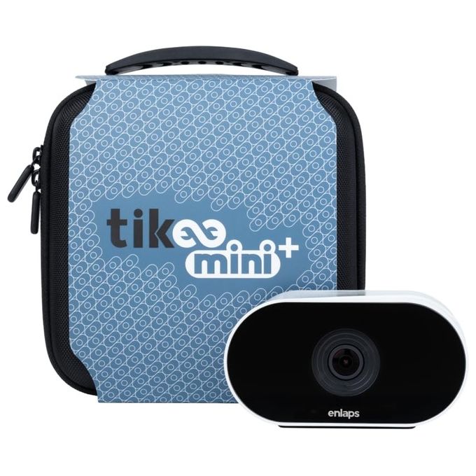 Enlaps 3770009772969 Tikee mini+ Fotocamera Timelapse 4K Wi-Fi-4G LTE angolo 149° con Soft Case colore Nero