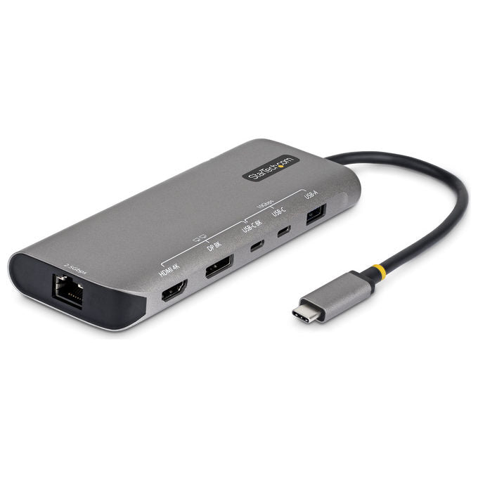 StarTech.com 174B-USB4-MULTIPORT Adattatore Multiporta USB4 7-in-1 Dual 4K 140W PD 3 porte 10Gbps Ethernet 2.5GbE colore Grigio