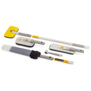 Joseph Joseph 6500031 CleanTech Set di Pulizia Profonda con 5 Spazzole e Manico Telescopico Estensibile colore Beige