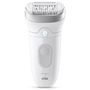 Braun SE7-000 Silk-épil 7 Epilatore Wet and Dry 40 pinzette MicroGrip Testina larga SmartLight colore Argento