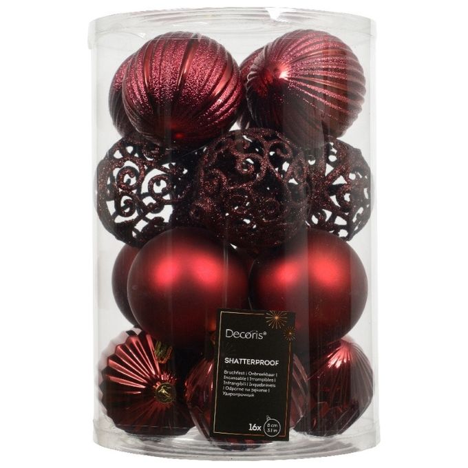 Amicasa 9028344 Set Palline Albero Natale Colore Multicolore