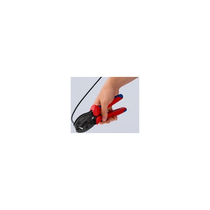 Knipex 97-52-42 PreciForce Crimpzange per connettori MC4 EVO2 4,0 - 6,0 mm² 220 mm colore Nero