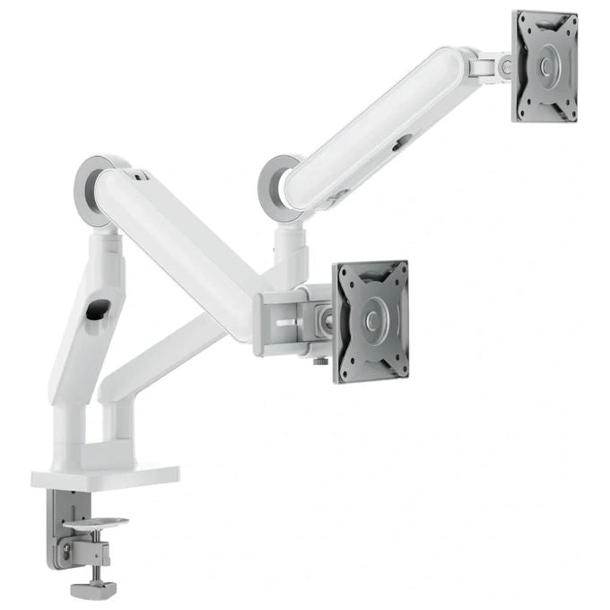 Alogic C32GMA2 Glide Braccio Flessibile per Doppio Monitor 17-35'' 10.5 Kg VESA 75x75 100x100 Bianco colore Bianco