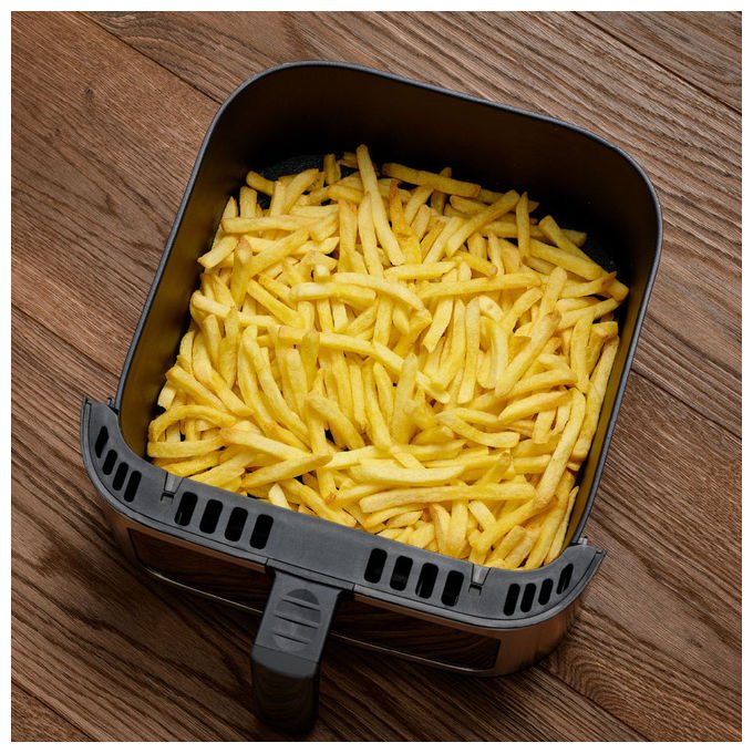 Solis 97978 Air Fry and Dry XL Friggitrice ad aria 7,5 L 1870 W 10 programmi Touch colore Nero, Argento
