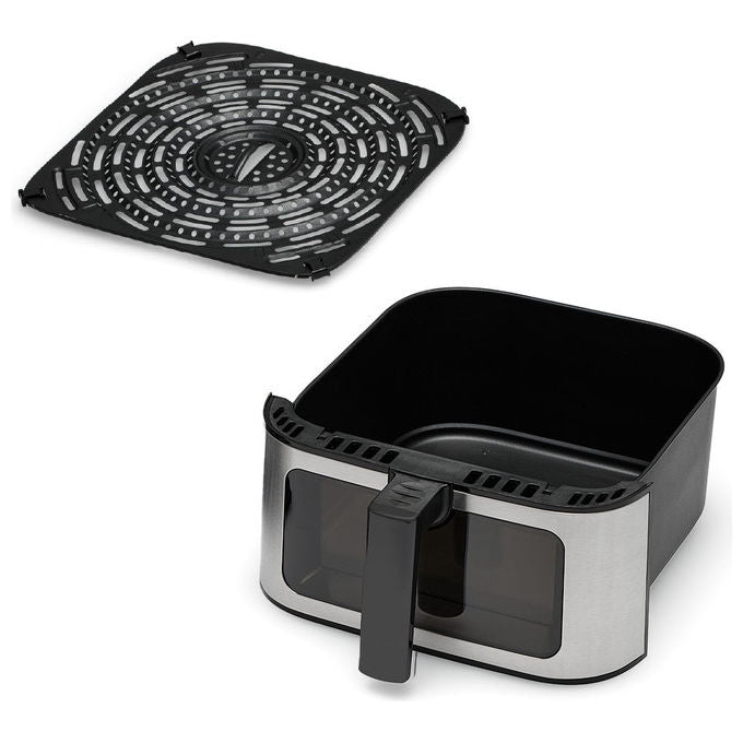 Solis 97978 Air Fry and Dry XL Friggitrice ad aria 7,5 L 1870 W 10 programmi Touch colore Nero, Argento