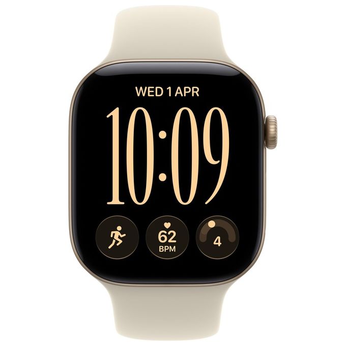 Apple MJEN4QL-A Apple Watch Series 12 GPS Cassa 46 mm in Alluminio con Cinturino Sport 64 GB Oro chiaro