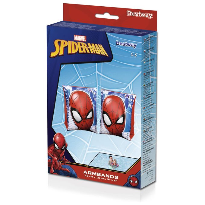Bestway 98001 Braccioli Gonfiabili Spiderman per Bambini 3-6 Anni 23x15 cm PVC colore Multicolore