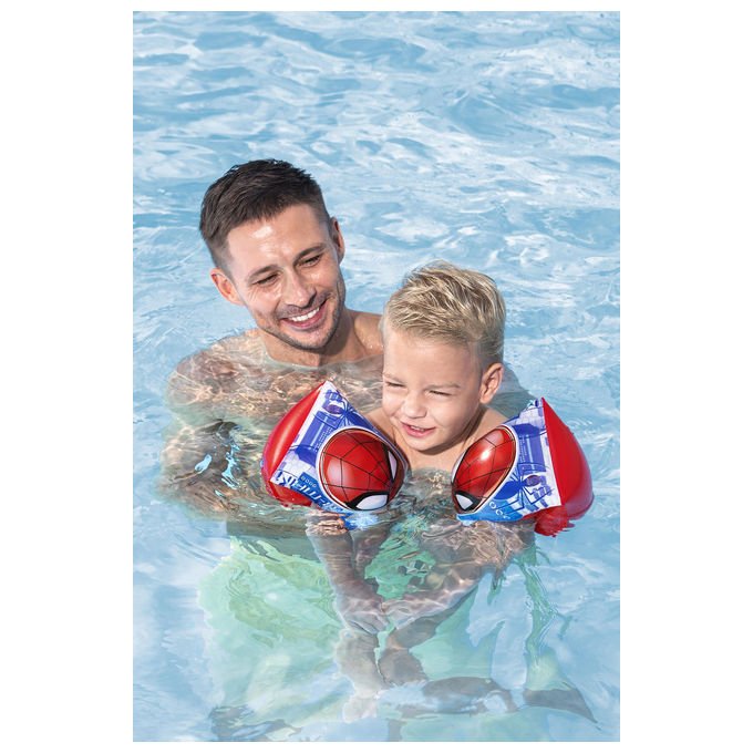 Bestway 98001 Braccioli Gonfiabili Spiderman per Bambini 3-6 Anni 23x15 cm PVC colore Multicolore