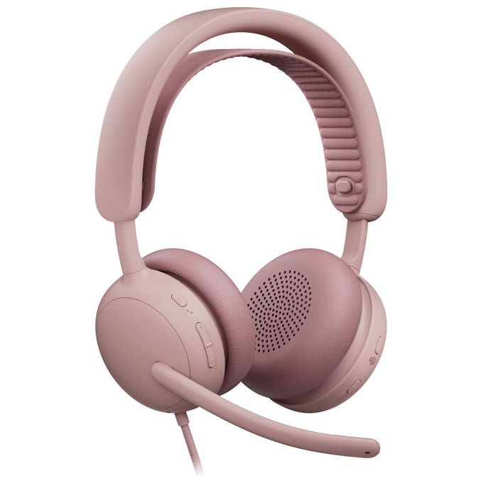Logitech 981-001616 Zone Wired 2 Auricolare Cablato con Microfono Boom USB Type-C - USB Type-A Frequenza 20 - 20000 Hz Impedenza 36 ? colore Rosa