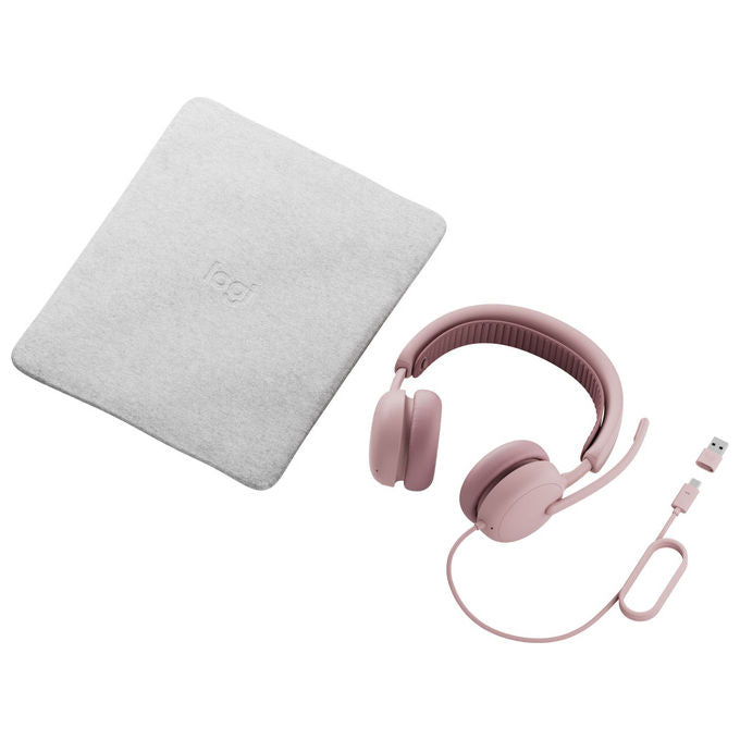 Logitech 981-001616 Zone Wired 2 Auricolare Cablato con Microfono Boom USB Type-C - USB Type-A Frequenza 20 - 20000 Hz Impedenza 36 ? colore Rosa