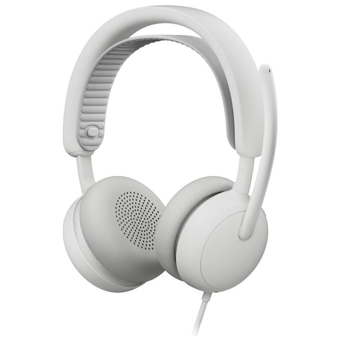 Logitech 981-001617 Zone Wired 2 for Business Cuffie con Cancellazione Attiva del Rumore ibrida adattativa Certificato Microsoft Teams USB-C con adattatore USB-A colore Bianco sporco