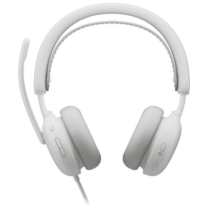 Logitech 981-001617 Zone Wired 2 for Business Cuffie con Cancellazione Attiva del Rumore ibrida adattativa Certificato Microsoft Teams USB-C con adattatore USB-A colore Bianco sporco