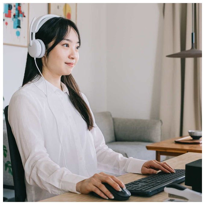 Logitech 981-001621 Zone Wired 2 Cuffia con microfono con cancellazione del rumore Off-White colore Off-White