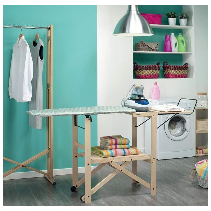 Foppapedretti Asso Postazione da Stiro Naturale Beige Single Pieghevole