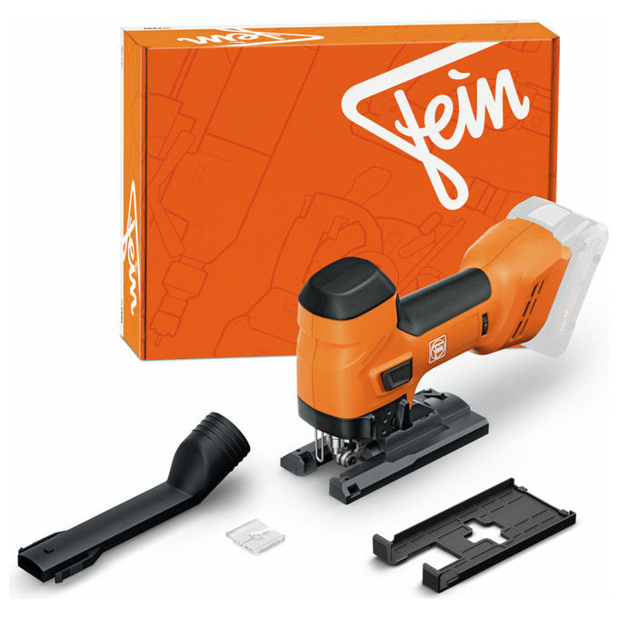 Fein 99100001561 F-IRON Jig 26 A Sega Alternativa a Batteria per Legno e Metallo con Corsa 26 mm e 4 Livelli di Pendolismo colore Nero