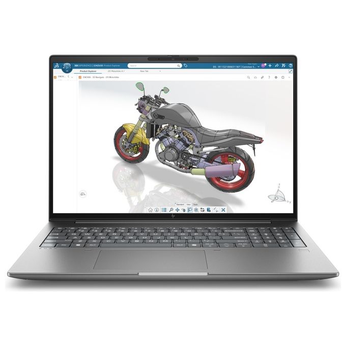 HP E47GVET ZBook X G2I Laptop Copilot+ PC Intel 386H 16'' WUXGA 64 GB DDR5 1 TB SSD NVIDIA RTX2000 Wi-Fi 7 Windows 11 Pro colore Argento